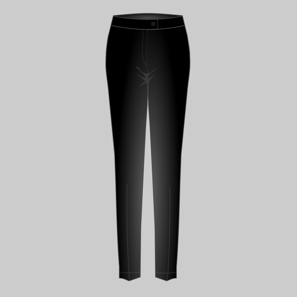 DL965 Girls Slim-fit Black Trouser - Clubsport