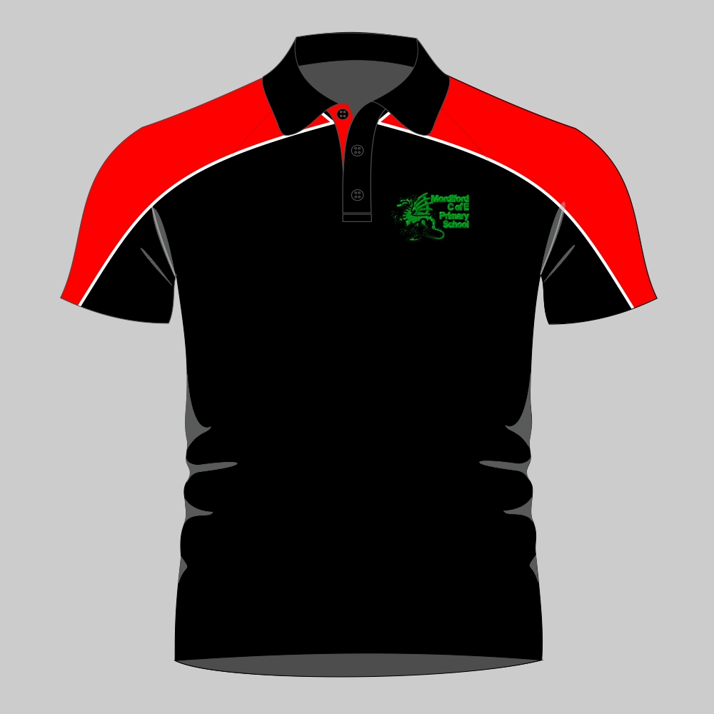 Mordiford Primary Black PE Poloshirt - Clubsport
